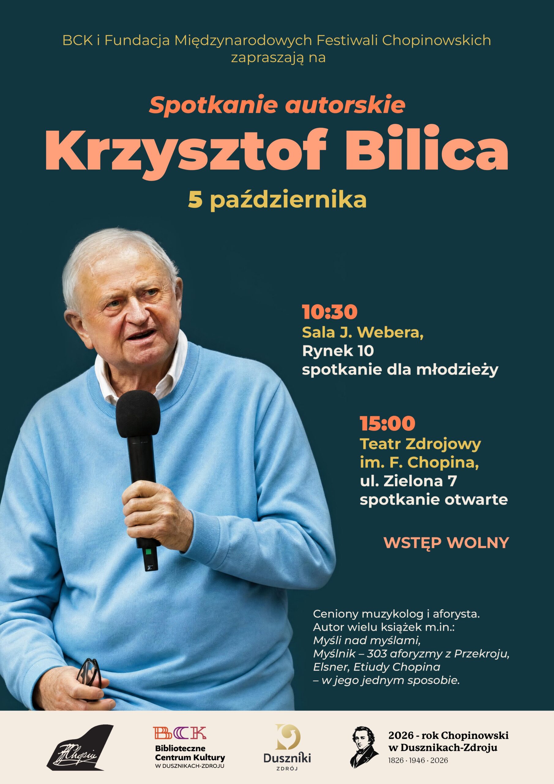 Spotkanie autorskie z Krzysztofem Bilicą