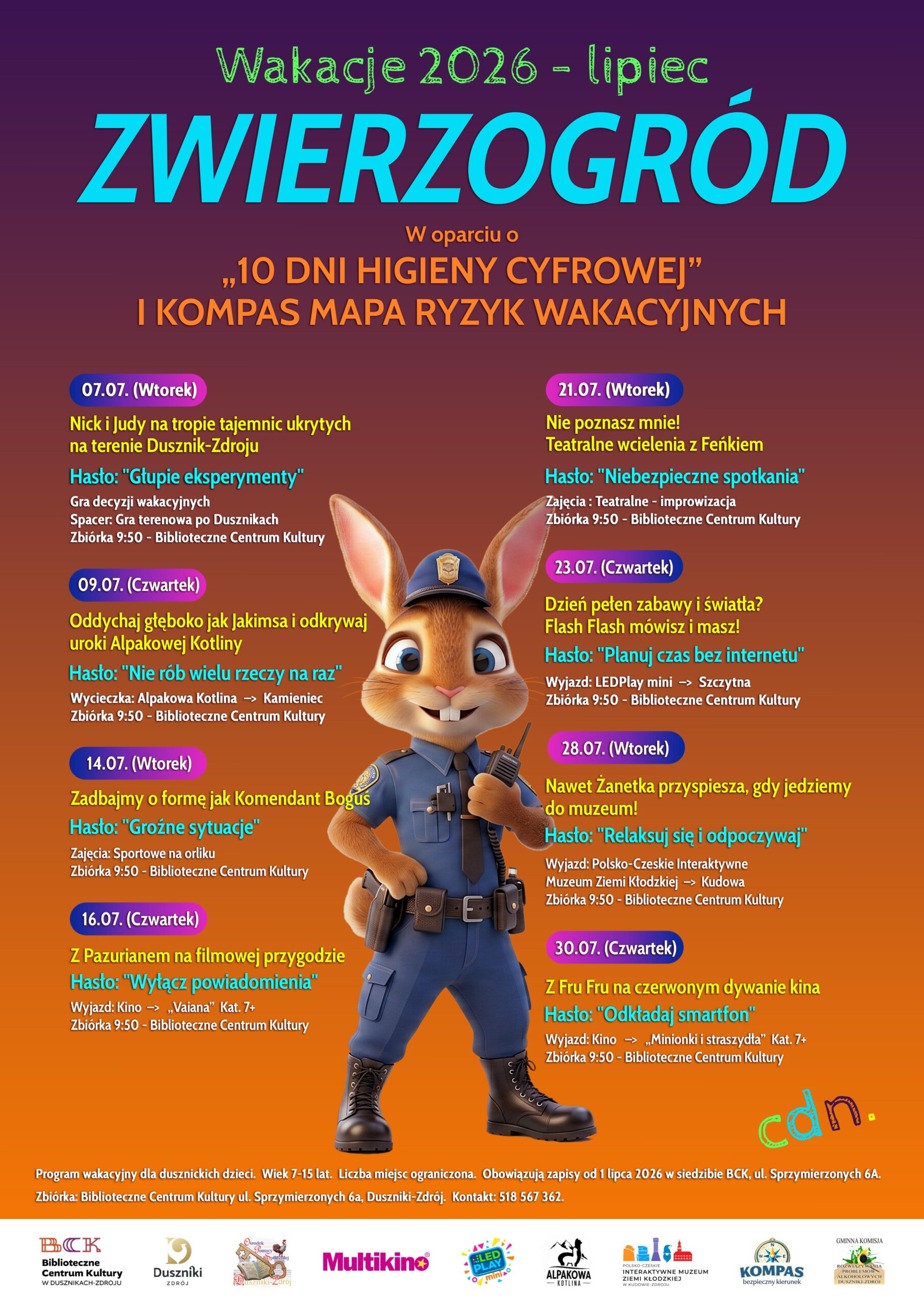 Wakacje 2026 – lipiec