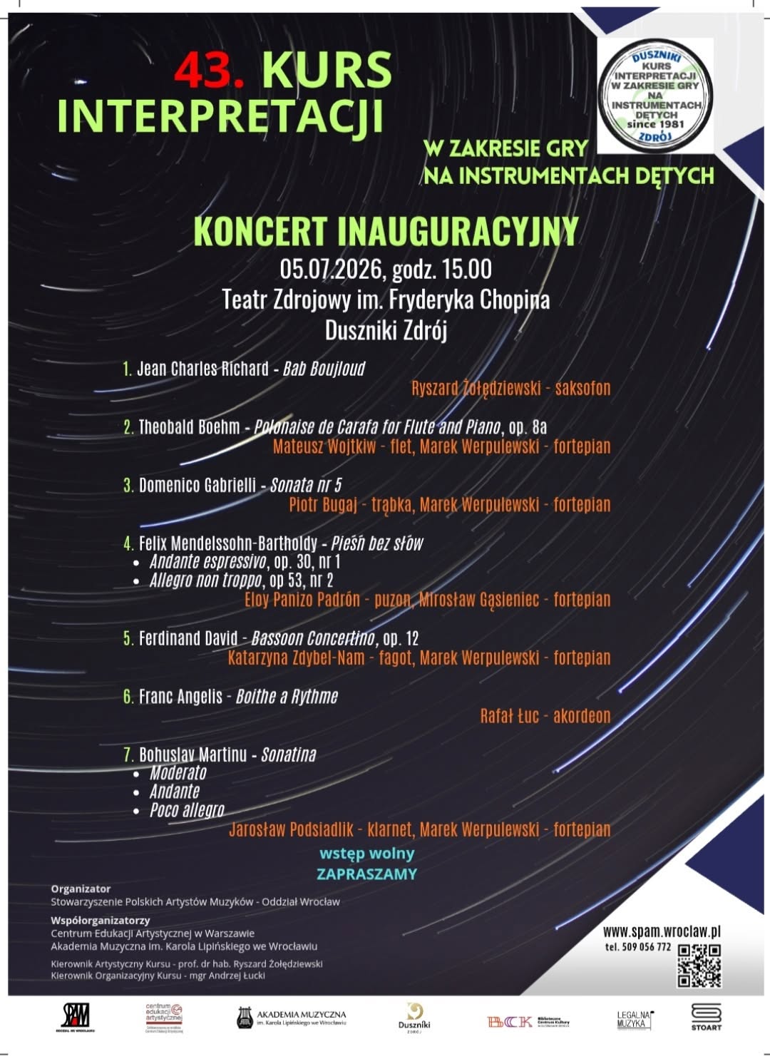 43.kurs interpretacji w zakresie gry na instrumentach dętych